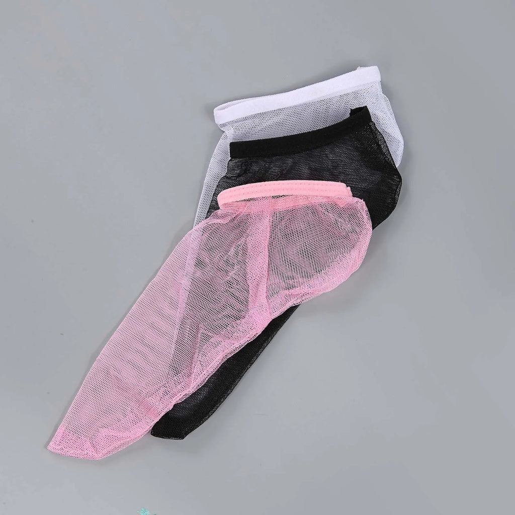 Sexy Men Fishnet Elephant Trunk Thong See Through Transparent Mesh Penis Sleeve Pouch Backless Mini Panties Exotic Sissy Bikini