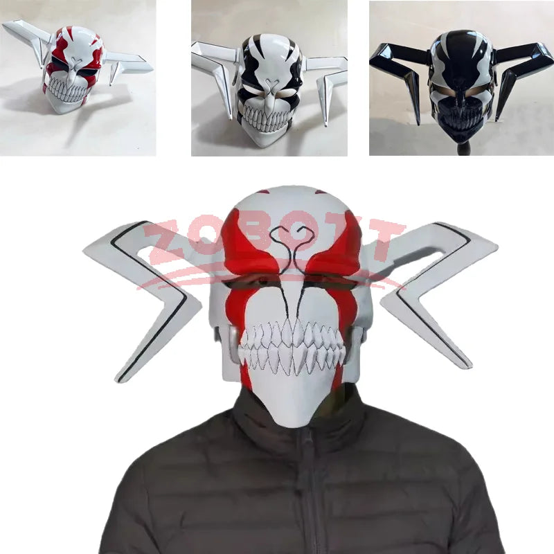 Anime Bleach Kurosaki Ichigo's Cosplay Hollowfication Bull Head Helmet Masquerade Party Resin Mask