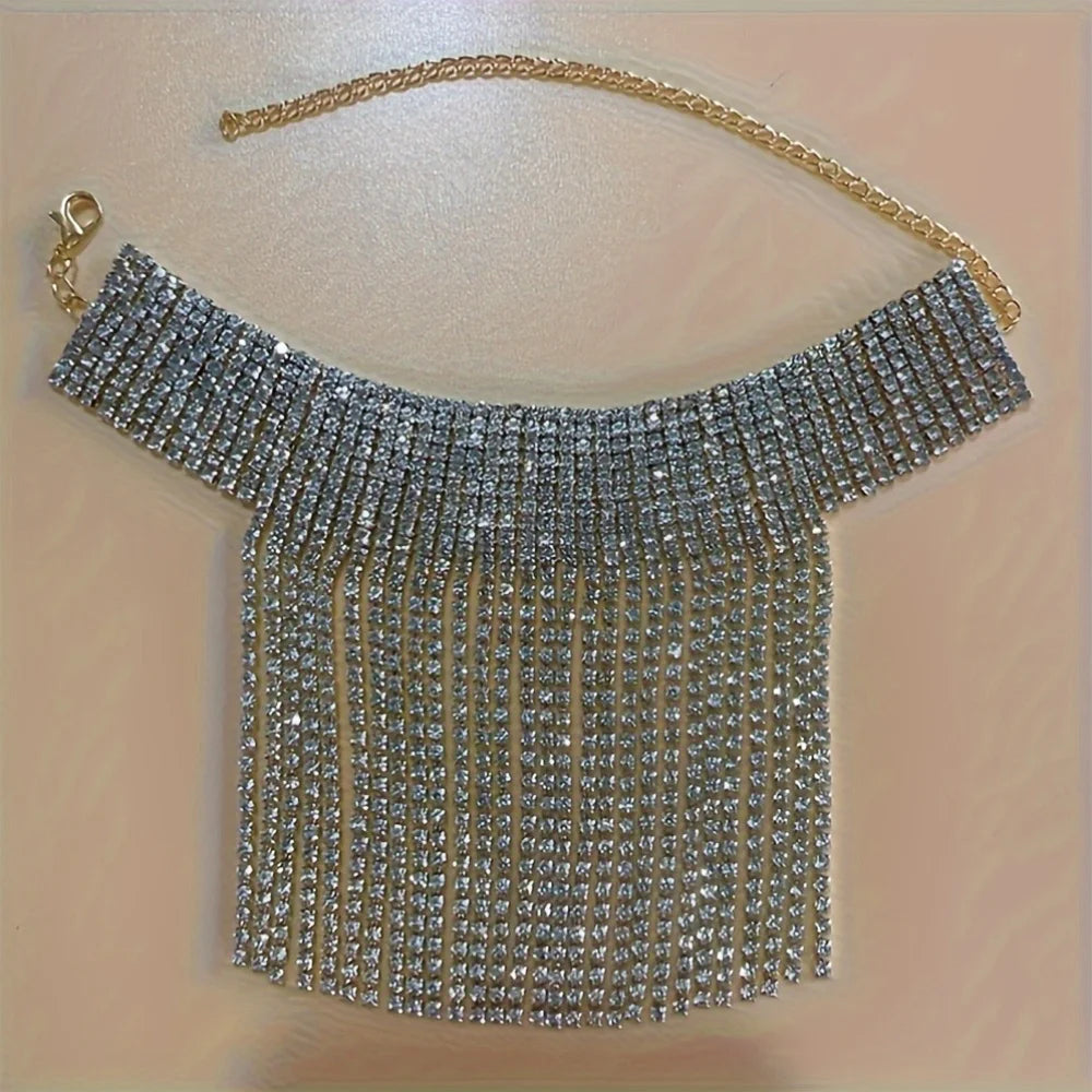 1pcs Rhinestone anklet anklet ethnic style shining tassel charming anklet anklet anklet high heels