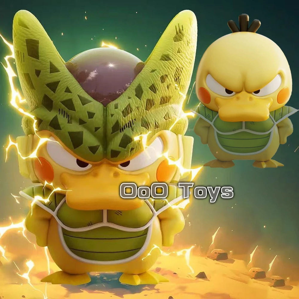 10-12cm Anime Figure Dragon Ball Z Cell Cosplay Psyduck Action Figure Toys Halloween Gift Doll