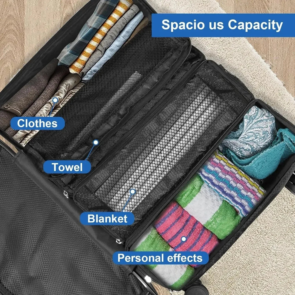 Suitcase Organizer, Travel Luggage Organizer Portable Hanging Shelves Collapsible Hanging Packing Cubes for Carry on Suitcase