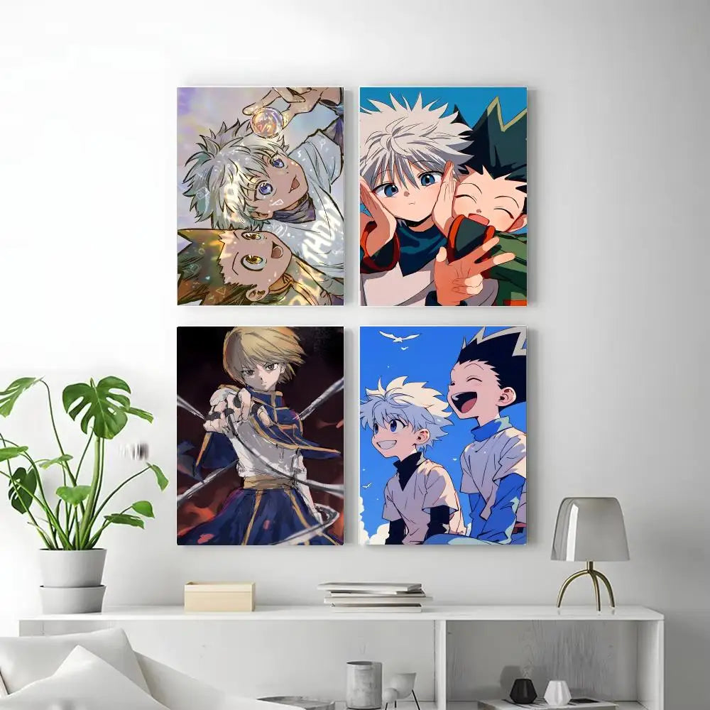 Animation H-Hunter x Hunter Poster  Self-adhesive Art Waterproof Paper Sticker Coffee House Bar Room Wall Decor