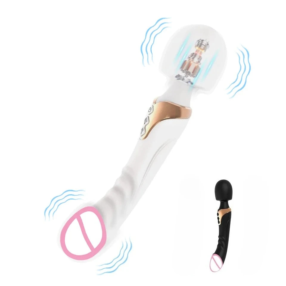 Dual-Motor Wand Vibrator – 10 Modes