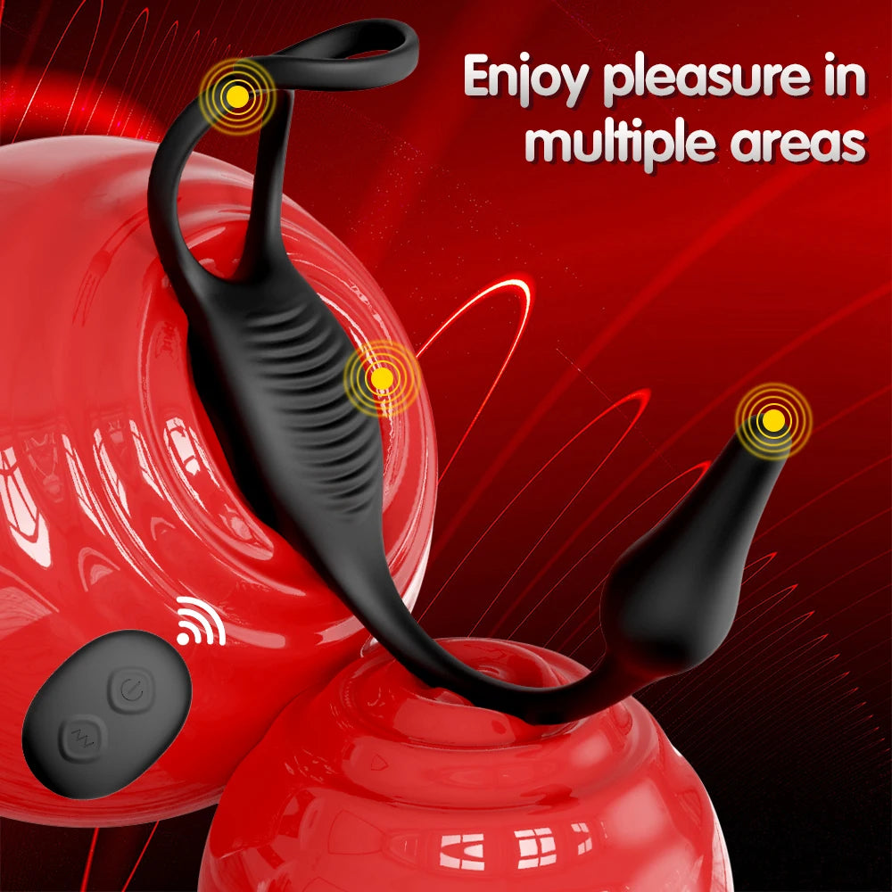 Remote-Control Prostate Massager with Ring