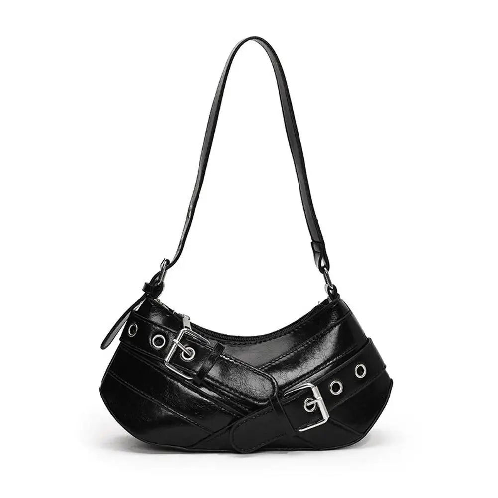 Y2K Punk Belted Shoulder Bag