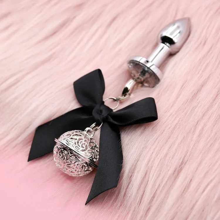 Stainless Steel Bow & Bell Rabbit Anal Plug