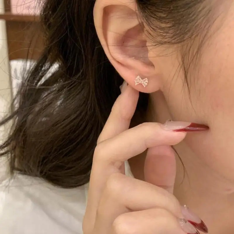 Mini Butterfly Bow Stud Earrings