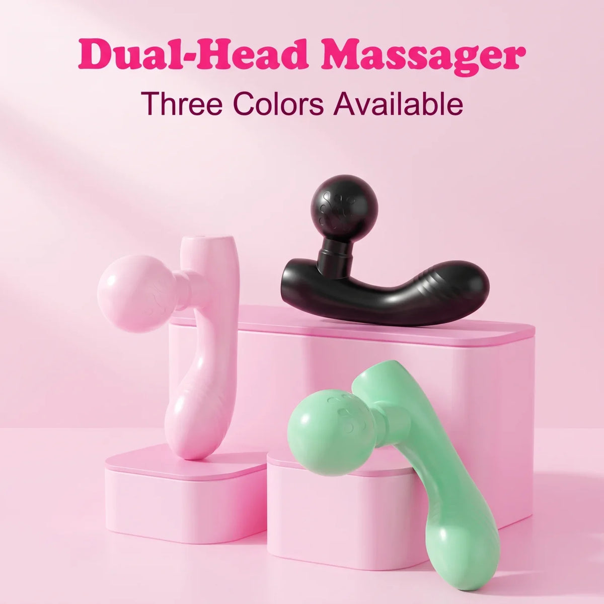 Rechargeable Dual-Head Dual-Motor Mini Massager