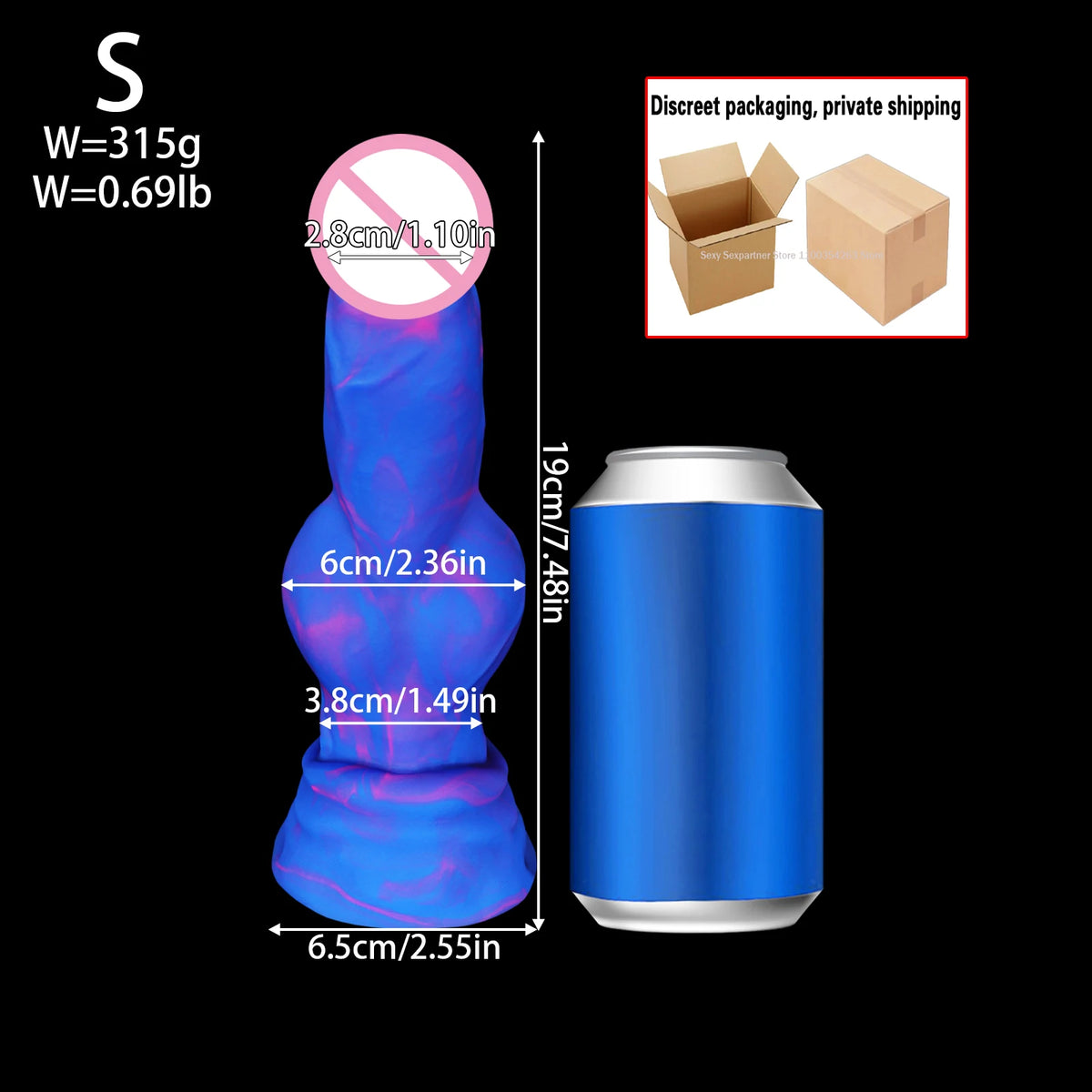 Realistic Silicone Animal-Style Dildo with Suction Cup