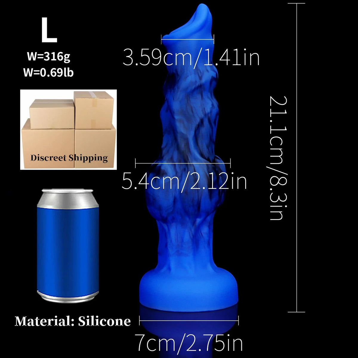Large Knotted Animal-Style Dildo & Plug