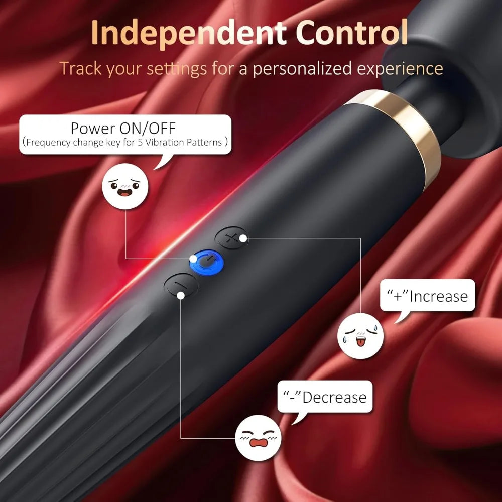 USB-Rechargeable Waterproof Magic Wand Vibrator