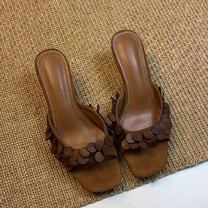 Designer Women's Slippers High Heels Shoes New Sandals Woman Summer Elegant Dress Shoes Casual Comfort Pumps Mujer Flip Flops