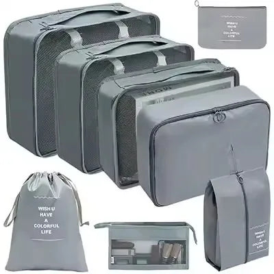 8-Piece Waterproof Travel Packing Cube Set
