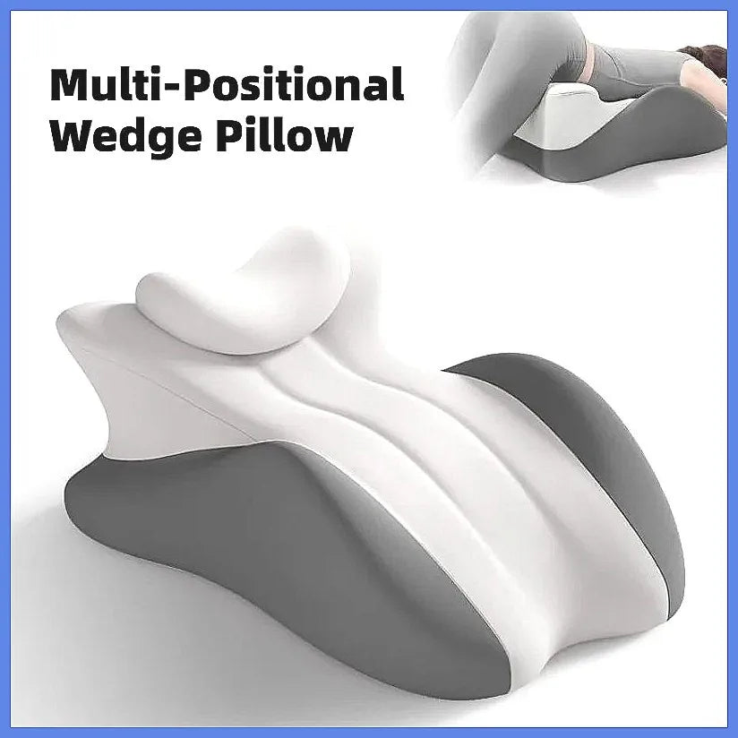 Multi-Position Memory Foam Wedge Pillow with Removable Cover