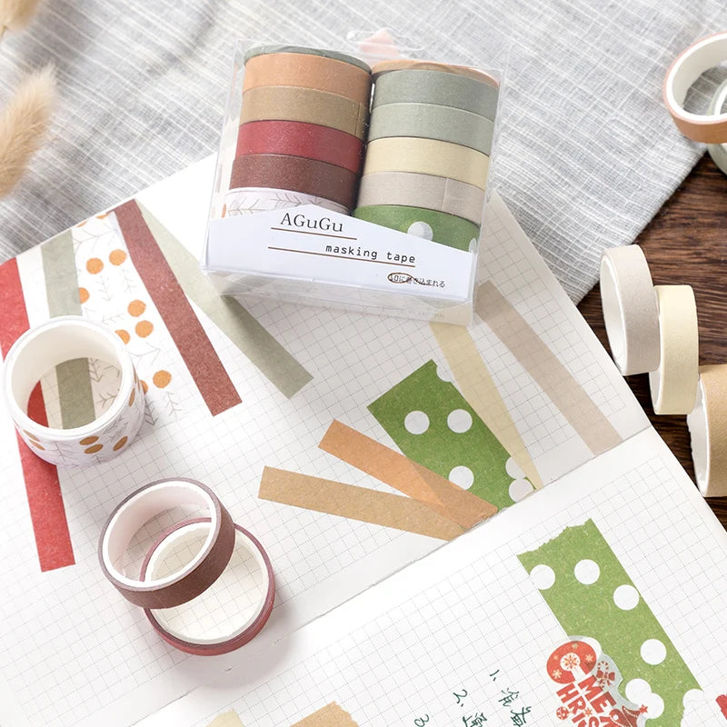 10-Roll Kawaii Washi Tape Set