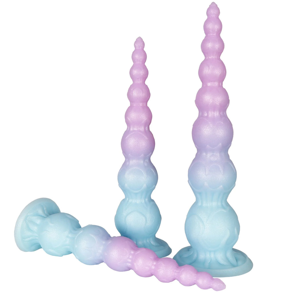 Long 8-Bead Flexible Silicone Anal Plug