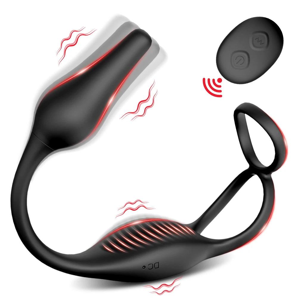 Remote-Control Prostate Massager with Ring