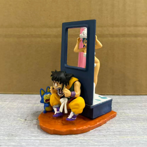 9cm Anime Dragon Ball Z Puar Figure Yamcha Figurine Bulma Pvc Action Figures Statue Collectible Model Toys Gifts