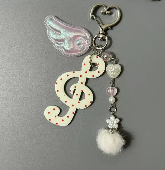 Musical Note & Heart Pendant Necklace