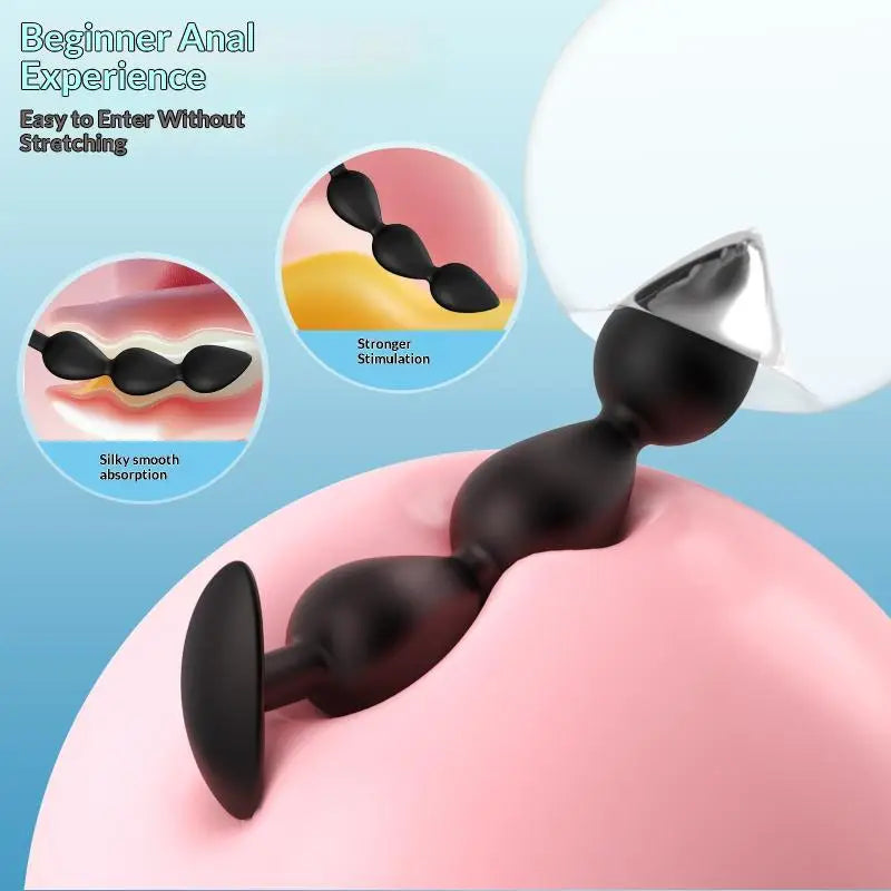 Wearable Anal Plug with Internal Steel Balls