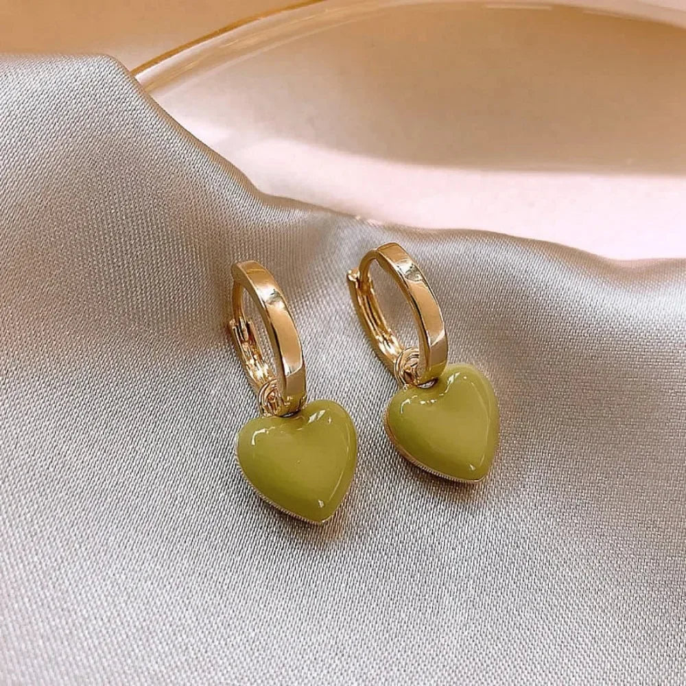 Heart & Square Geometric Drop Earrings