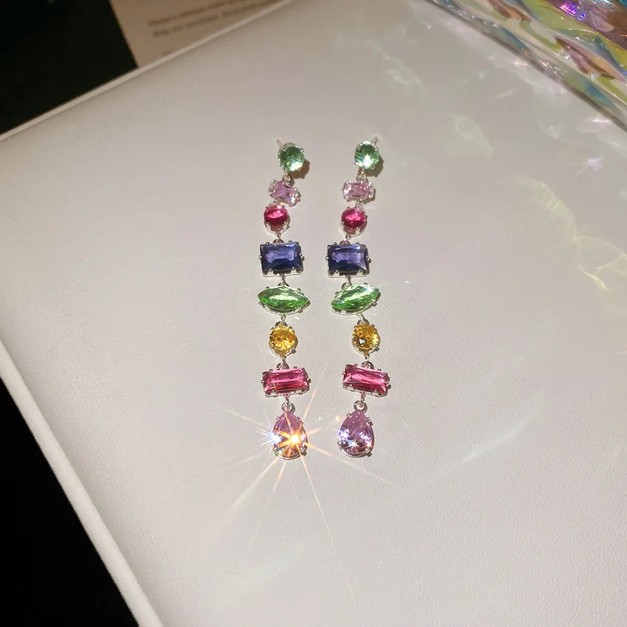 18K Gold-Plated Colorful Zircon Necklace