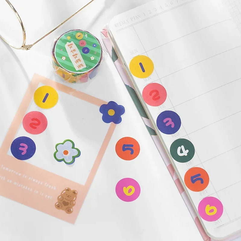 Cute Washi Tape Stickers for Journaling & Scrapbooking
