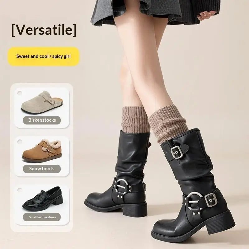1Pairs Women Leg Warmers Winter Girl Female Leg Cover For Gym Fitness Nylon Latin Dance Ballet Yoga Loose Socks Long Stocking