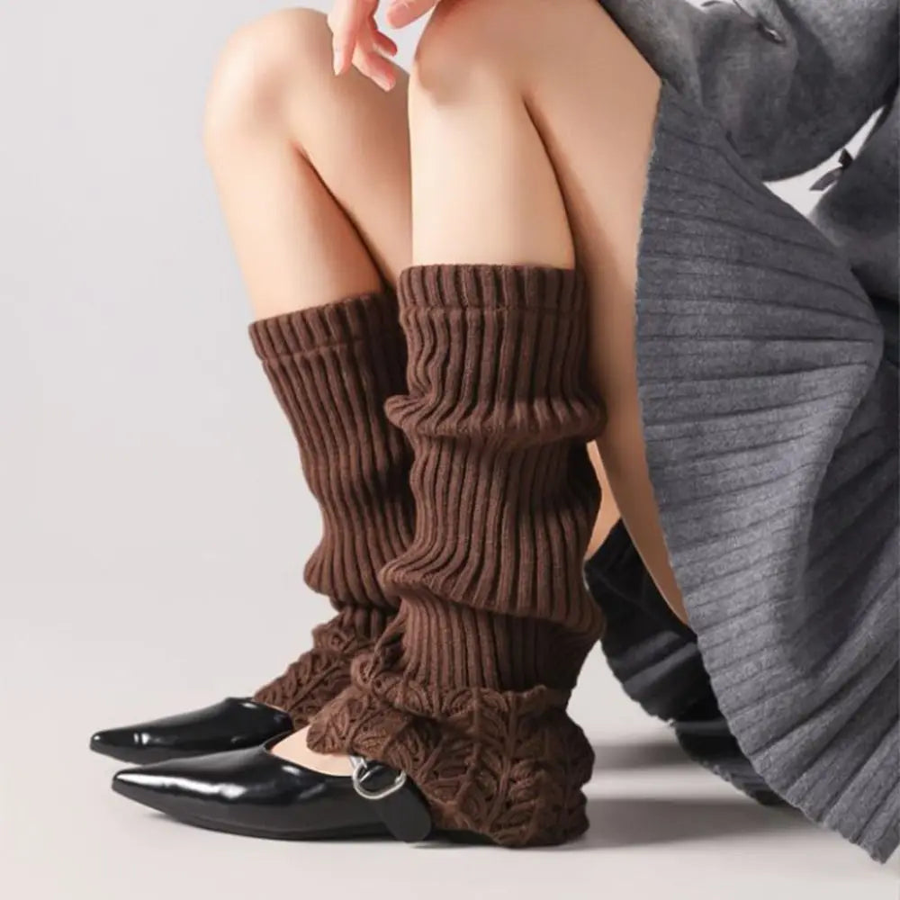 Thick Knit Solid Color JK Leg Warmers