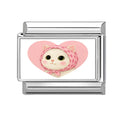 Cat Head Italian Charm Bracelet – 9mm Links