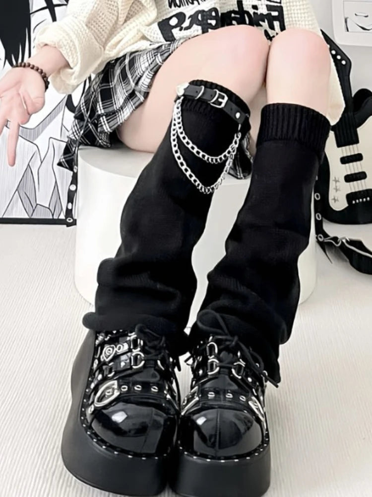 Striped Slouch Knee-High Y2K Leg Warmers