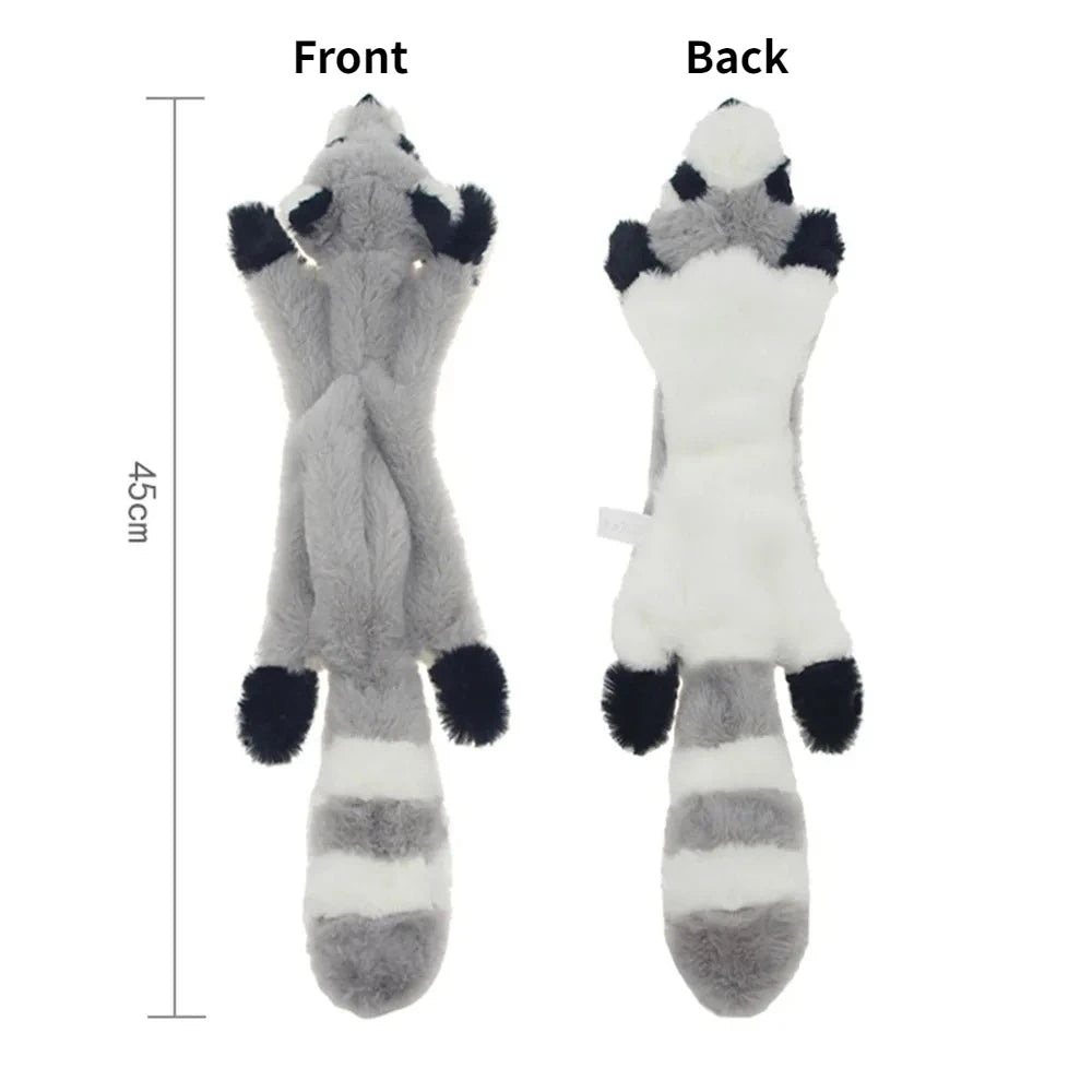 No-Stuffing Animal Squeaky & Crinkle Dog Toy
