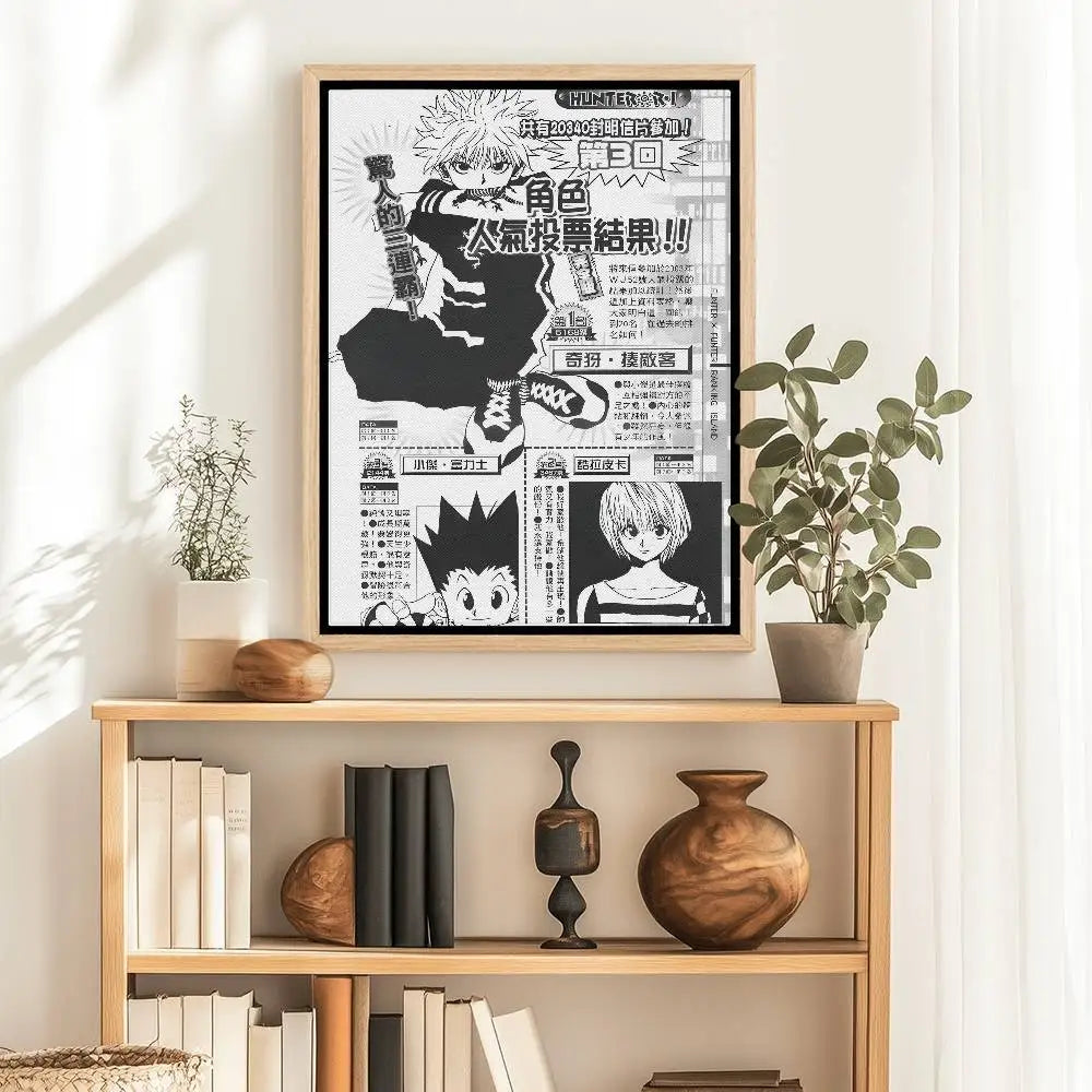 1pcs H-Hunter x hunter Paper Print Home Living Room Bedroom Entrance Bar Cafe Art Painting Decoration