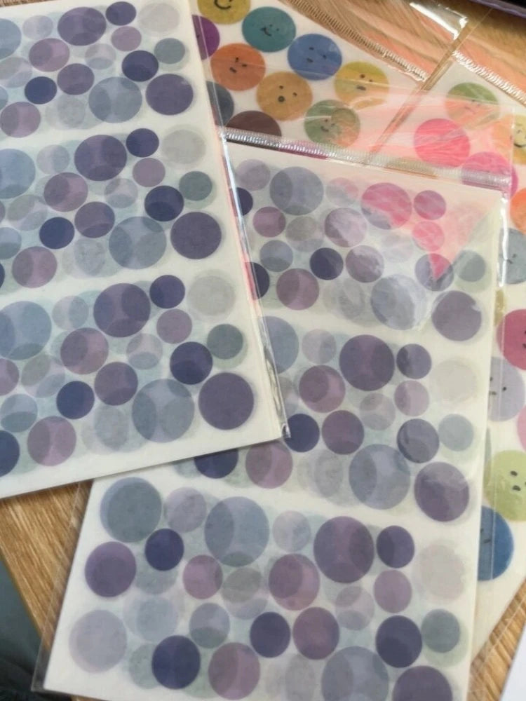 6-Sheet Round Star Washi Sticker Set