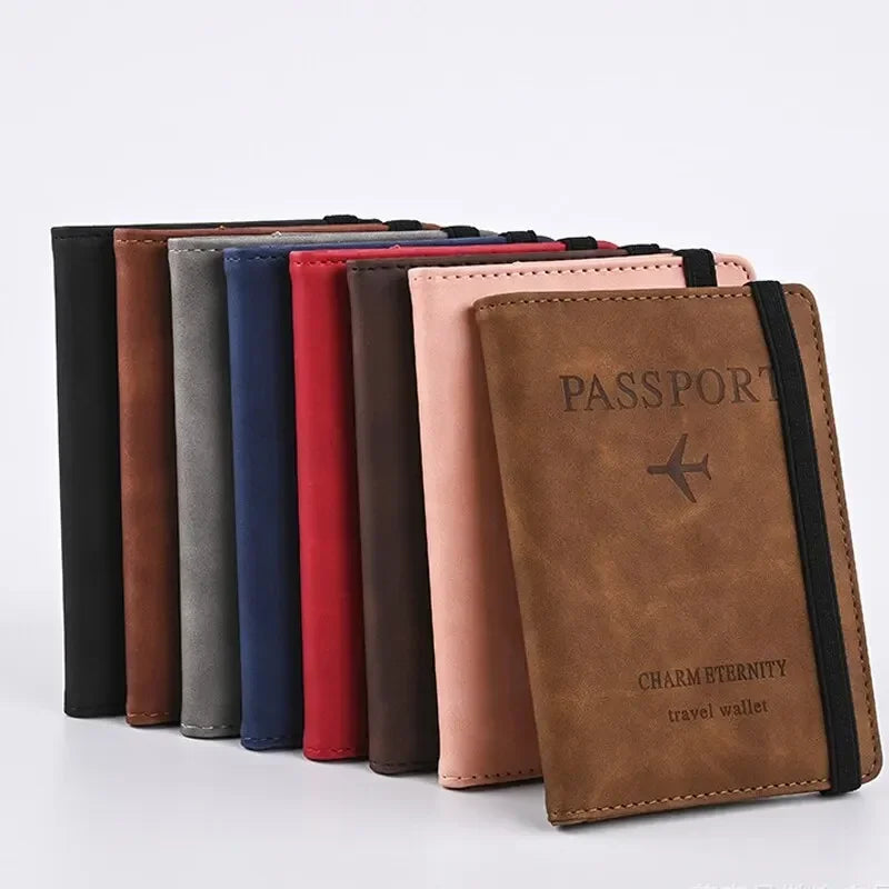 Multi-functional PU Leather Passport Purse - Hand-Carry Travel for Passport & Business Cards, Ideal Accessory for Business Trips