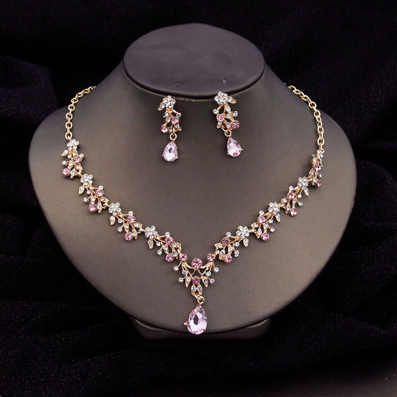 Crystal Choker Necklace & Earring Set