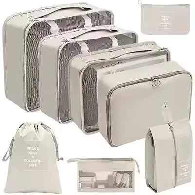 8-Piece Waterproof Travel Packing Cube Set