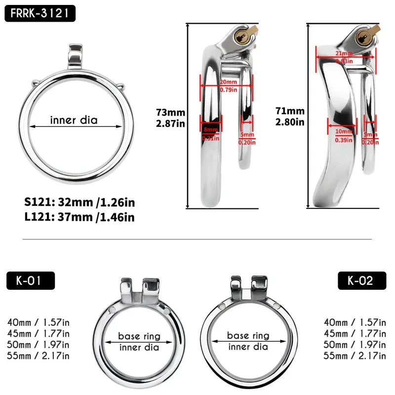 Locking Steel Chastity Cage