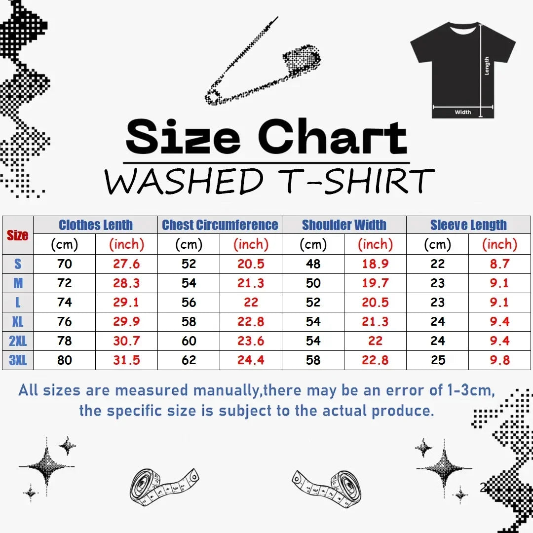 HUNTER×HUNTER T Shirt Kurapika Manga Tshirt Men Women Hip Hop Washed Cotton T-shirt Clothing Summer Short Sleeve Tees Streetwear