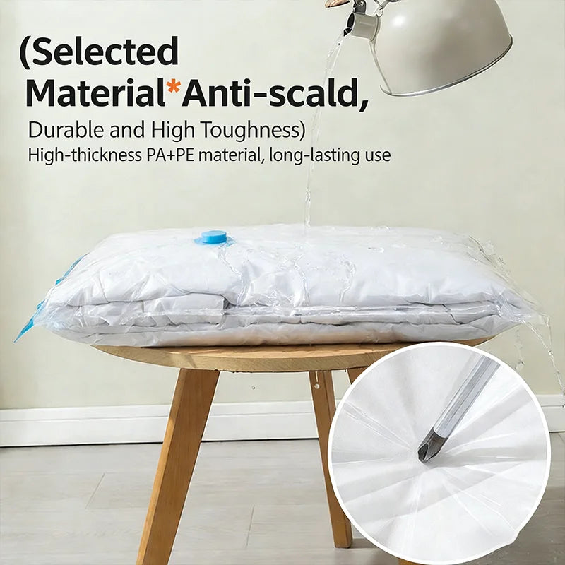 Vacuum Bag for Clothes, Air Vacuum Bag with Pump, Travel Essentials, Space Saver Bags for Comforters Blankets Storage Organizer