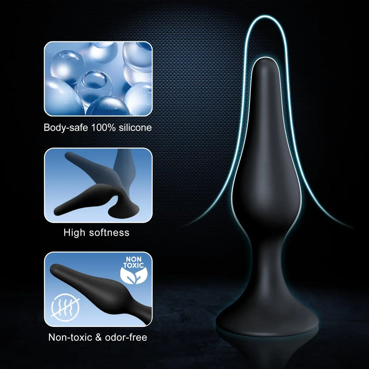 4-Piece Anal Plug & Bead Set