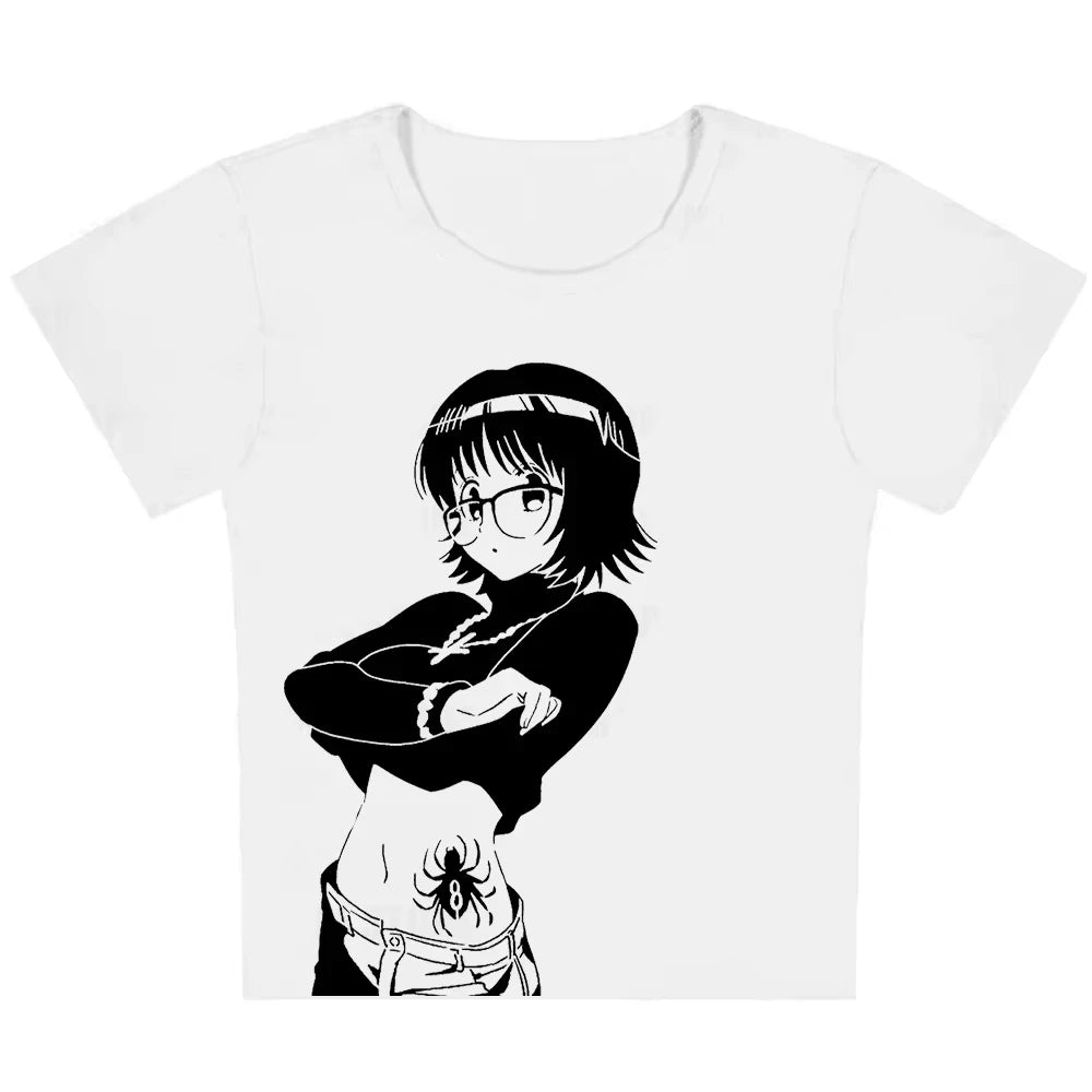 2026Hunter X Hunter Shizuku Murasaki Phantom Troupe Double-sided Anime T-shirt Men Women Vintage Oversized Streetwear Cotton Tee