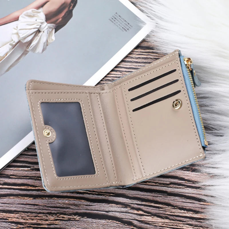 1pc  Cute Cartoon Purse, Cat Pattern Large Capacity Wallet, PU Leather Storage Card Holder