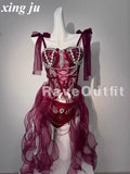Xing Ju Sexy Temperament Pearl Diamond Fishbone Suspender Tops Shorts Singer Stage Party Outfits Women Nightclub Club Costumes