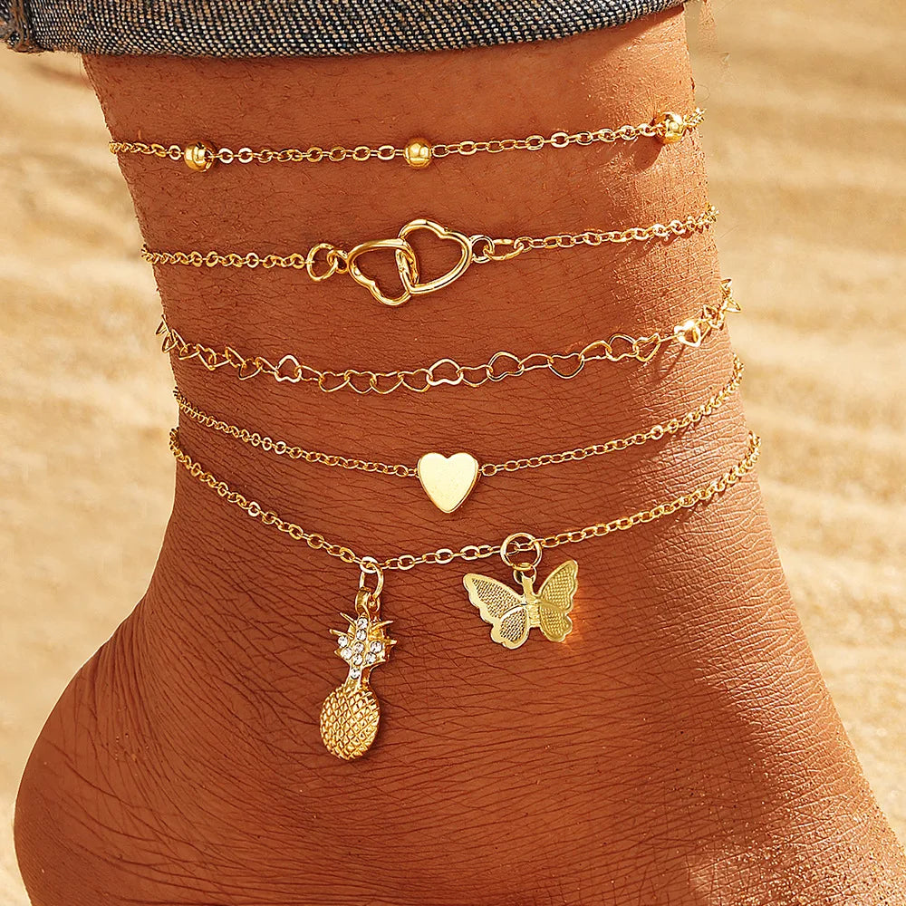 Women's 18K Gold-Plated Dainty Anklet