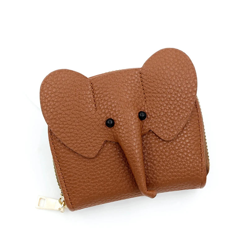 Women's Baby Elephant PU Leather Card Holder Purse