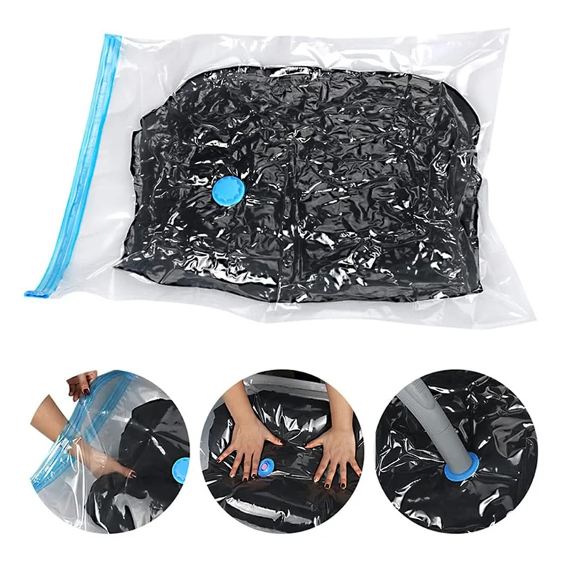 ABWP-Vacuum Bags For Clothes - Pack Of 10 40 X 30 Cm Reusable Storage Bags Vacuum Bags With Seal And Space Saving Travel Bags
