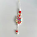 Tamagotchi Beaded Phone Strap with Acrylic Charm