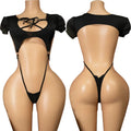 Lingerie Set Hot Sexy Bodysuit Woman Lace Hollow Bra Sets Deep V Halter Neck Babydoll Dress Erotic Underwear One Pieces Lenceria
