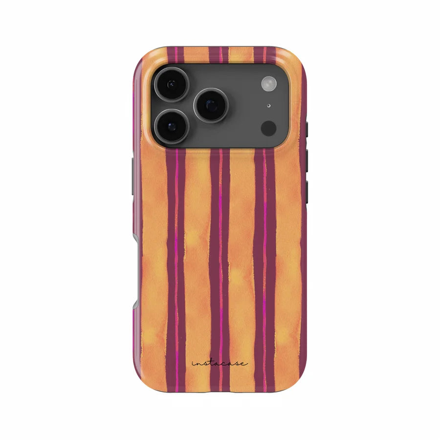 Pink Floral Sunburst Double-Layer Phone Case for iPhone